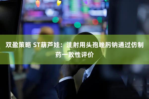 双盈策略 ST葫芦娃：注射用头孢唑肟钠通过仿制药一致性评价