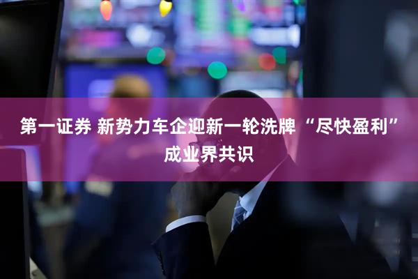 第一证券 新势力车企迎新一轮洗牌 “尽快盈利”成业界共识
