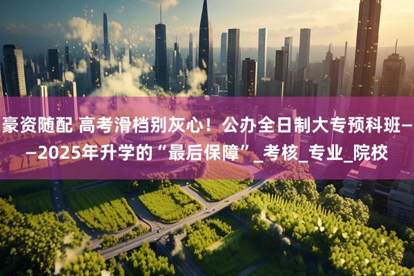 豪资随配 高考滑档别灰心！公办全日制大专预科班——2025年升学的“最后保障”_考核_专业_院校